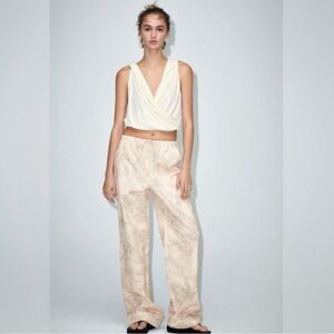 Zara Printed Cargo Pants